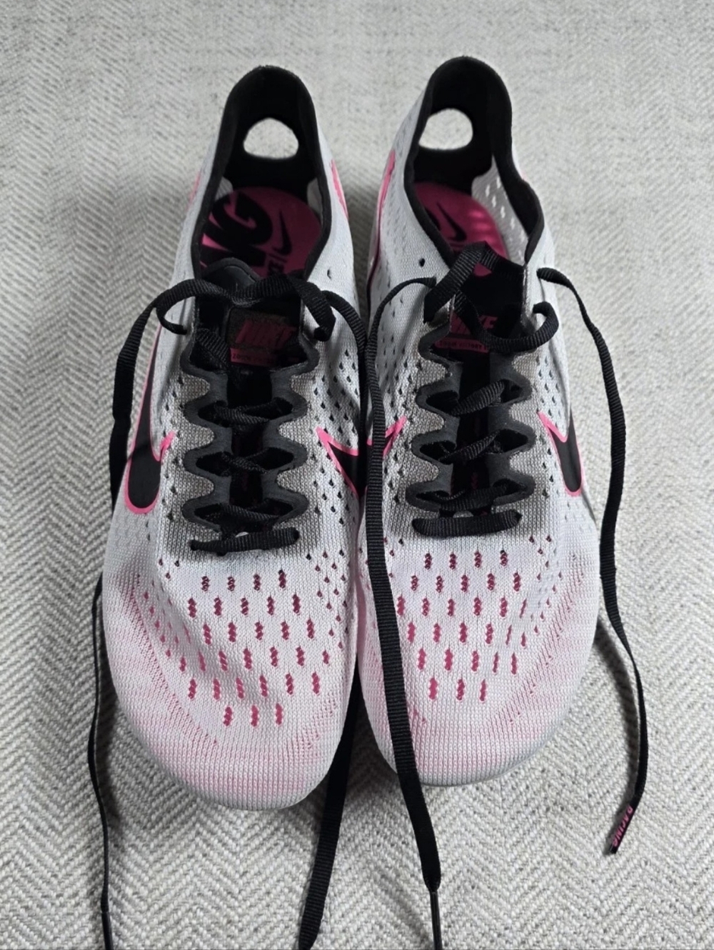 Nike Zoom Victory Elite 2 Track Spikes White Pink 835998-002 Size 6.5Y / Women 8